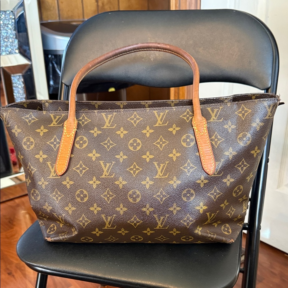 Louis Vuitton Brown Monogram Bag with Tan Straps